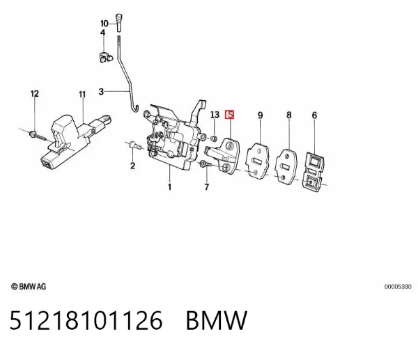 Sensor de fechamento de portas (interruptor de fim de carreira) 51218101126 BMW