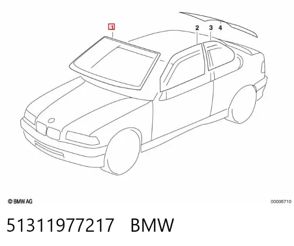Pára-brisas 51311977217 BMW