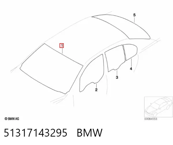 Pára-brisas BMW 7 E65, E66, E67