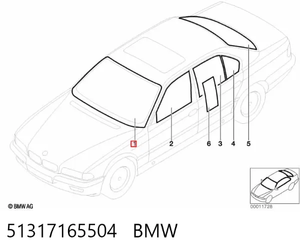 Pára-brisas 51317165504 BMW