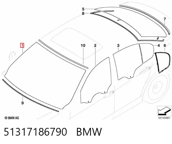 Pára-brisas 51317186790 BMW