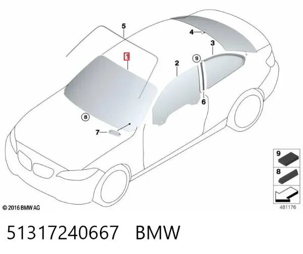 Pára-brisas 51317240667 BMW