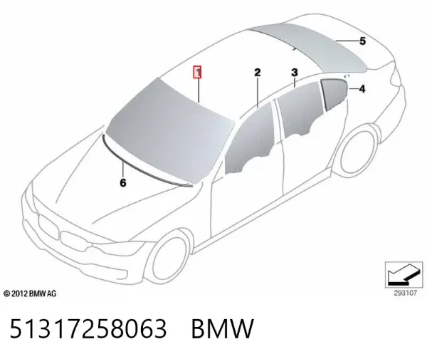 Pára-brisas 51317258063 BMW
