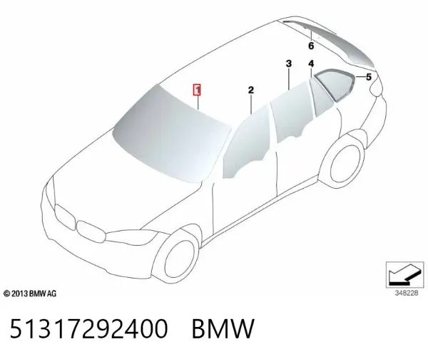 Pára-brisas 51317292400 BMW