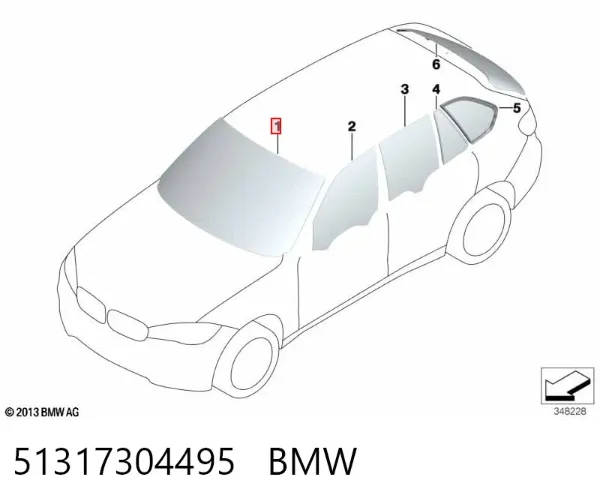 Pára-brisas 51317304495 BMW
