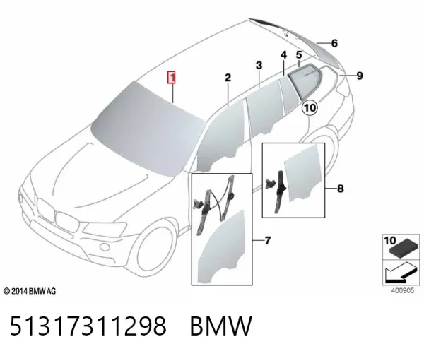 Pára-brisas 51317311298 BMW
