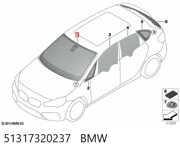 Pára-brisas BMW 2 Active Tourer