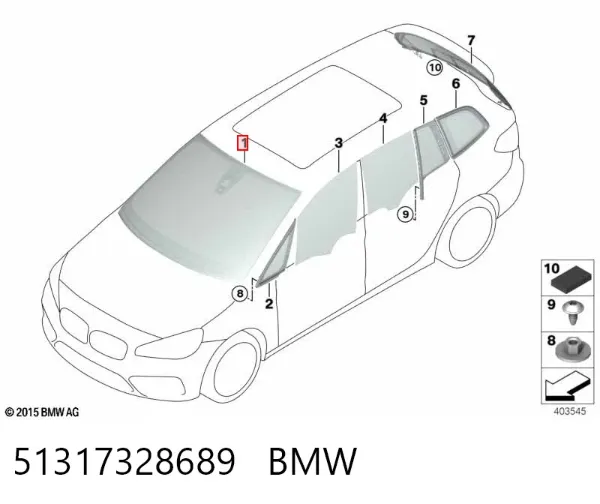 Pára-brisas BMW 2 Gran Tourer