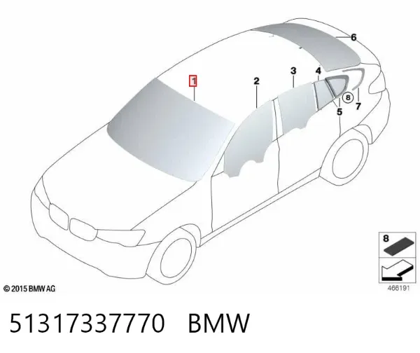 Pára-brisas 51317337770 BMW