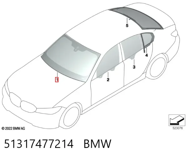 Pára-brisas 51317477214 BMW