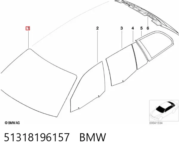 Pára-brisas 51318196157 BMW