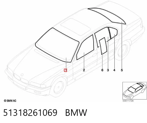 Pára-brisas 51318261069 BMW
