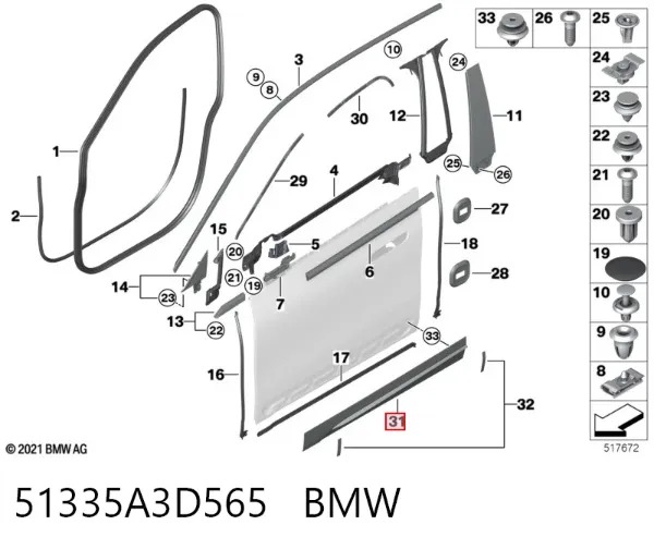  51335A3D565 BMW