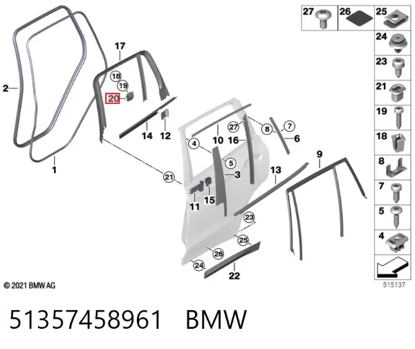  51357458961 BMW