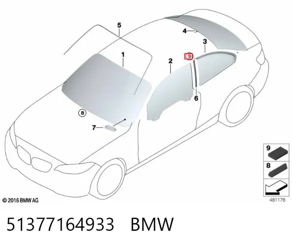 Pára-brisas 51377164933 BMW