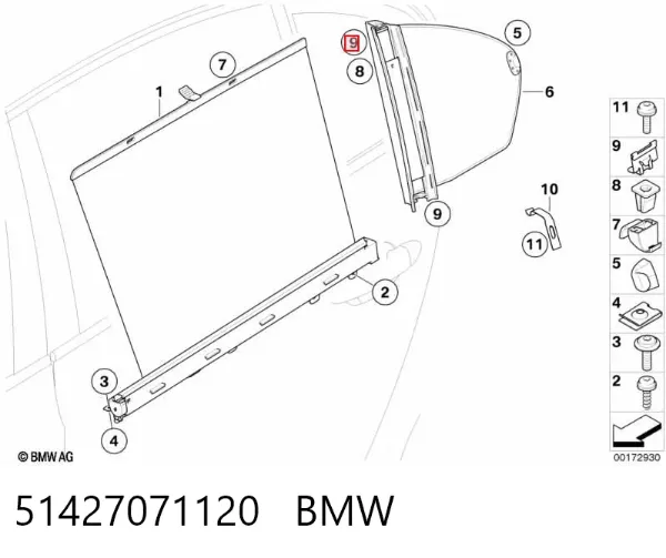 Braçadeira do silenciador traseira 51427071120 BMW