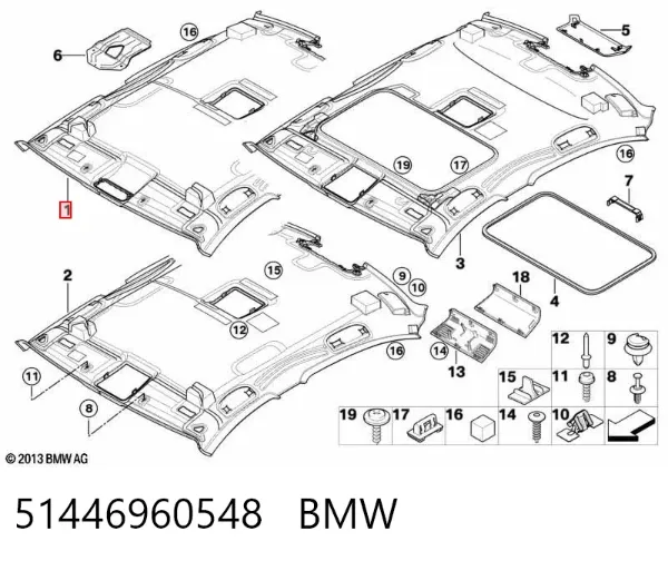 Revestimento do teto BMW 3 E90