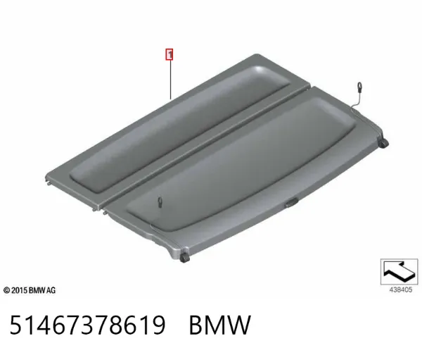 Prateleira de salão traseira 51467378619 BMW