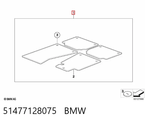 Tapetes dianteiros + traseiros, kit BMW 7 E65, E66, E67