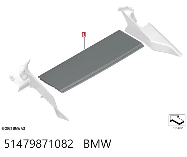 Prateleira de salão traseira 51479871082 BMW
