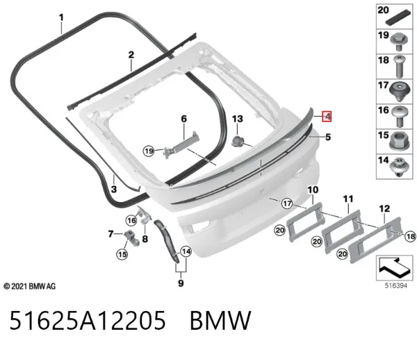  51625A12205 BMW