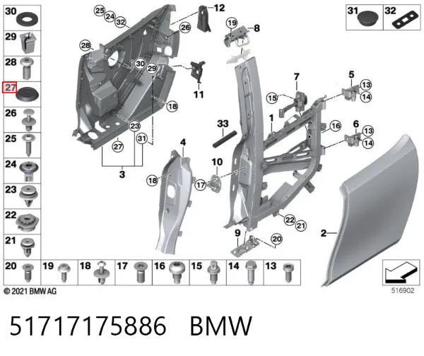 Kit de reparação de cilindro mestre do freio 51717175886 BMW
