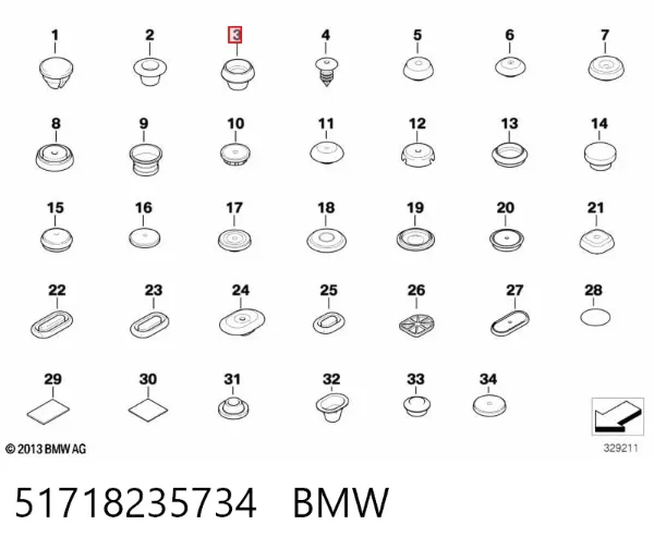 Kit de reparação de cilindro mestre do freio 51718235734 BMW