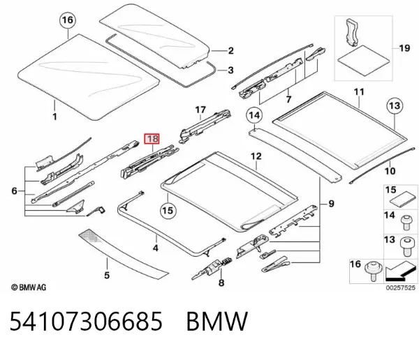 Guia de alcapão 54107306685 BMW