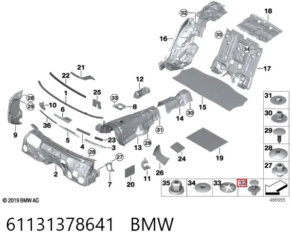 Pára-brisas 61131378641 BMW