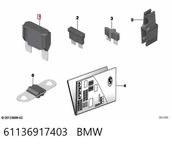 Dispositivo de segurança 61136917403 BMW