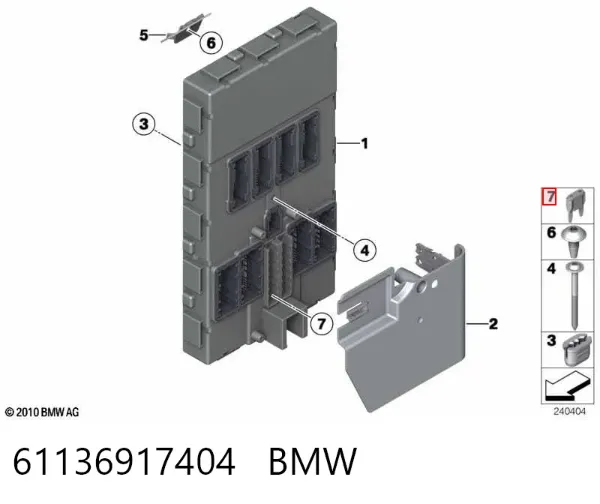 Dispositivo de segurança 61136917404 BMW