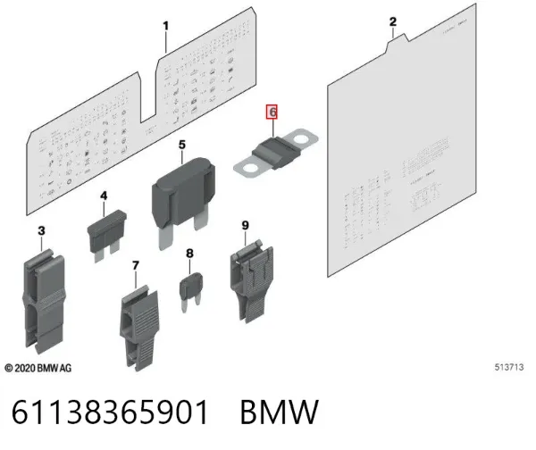 Dispositivo de segurança 61138365901 BMW