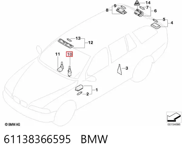Base (casquilho) de lâmpada do painel de instrumentos 61138366595 BMW