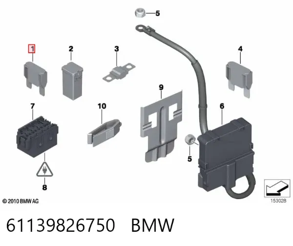 Dispositivo de segurança 61139826750 BMW
