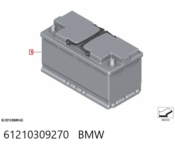 Bateria recarregável (PILHA) 61210309270 BMW