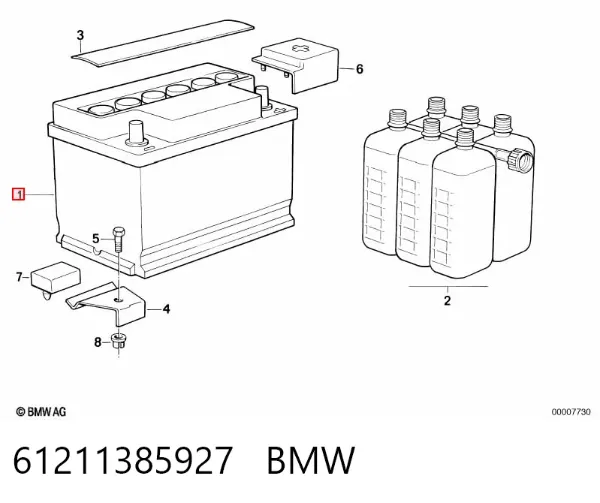 Bateria recarregável (PILHA) 61211385927 BMW
