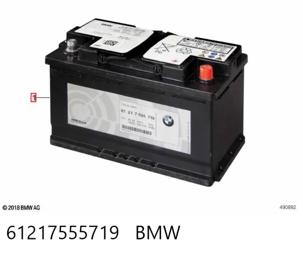 Bateria recarregável (PILHA) 61217555719 BMW