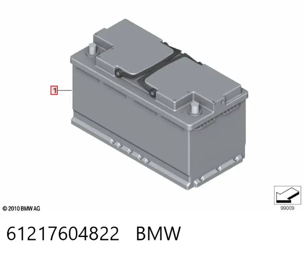 Bateria recarregável (PILHA) 61217604822 BMW
