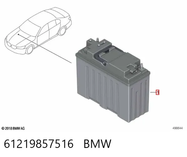 Bateria recarregável (PILHA) 61219857516 BMW