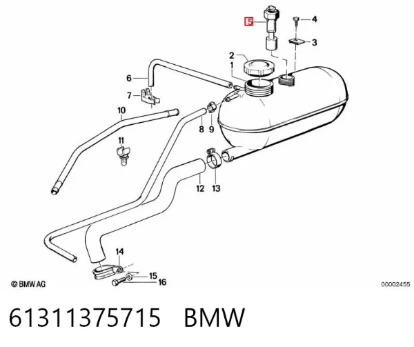 Sensor do nível do fluido de esfriamento no tanque 61311375715 BMW