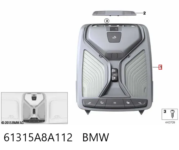 Quebra-luz de iluminação de salão (de cabina) 61315A8A112 BMW