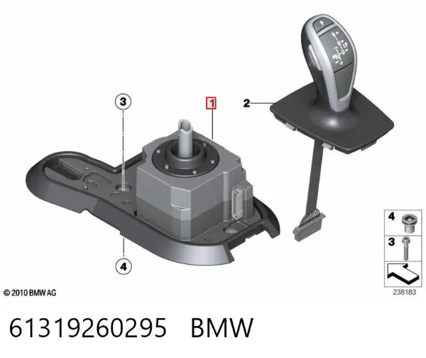 Mecanismo de seleção (de mudança) de velocidades 61319260295 BMW