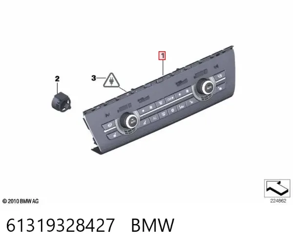 Unidade de controlo dos modos de aquecimento/condicionamento 61319328427 BMW