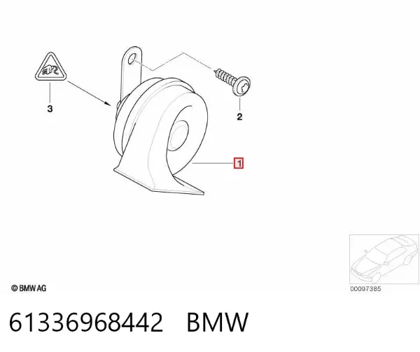 Sinal sonoro (cláxon) BMW 7 E65, E66, E67