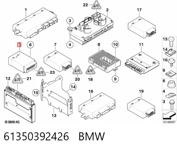 Unidade de conforto 61350392426 BMW