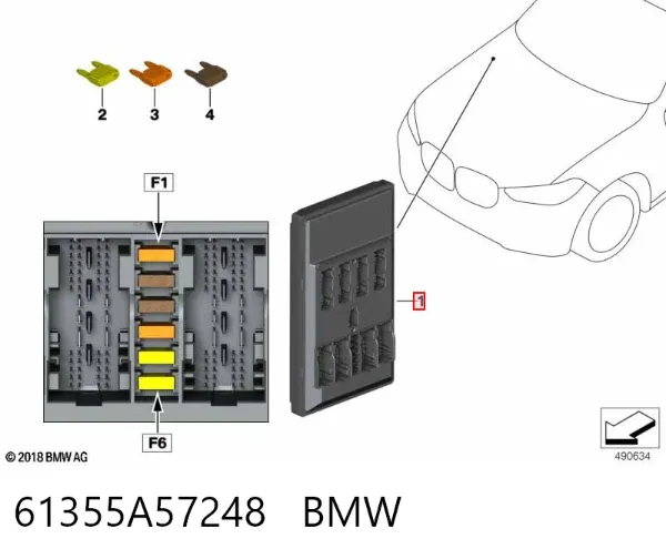 Unidade de conforto 61355A57248 BMW