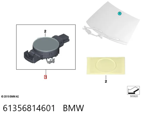 Sensor de chuva 61356814601 BMW