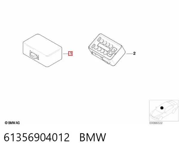 Pára-brisas 61356904012 BMW