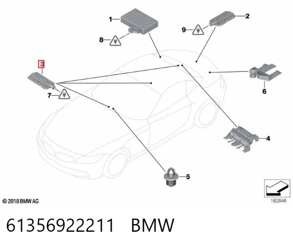 Antena 61356922211 BMW