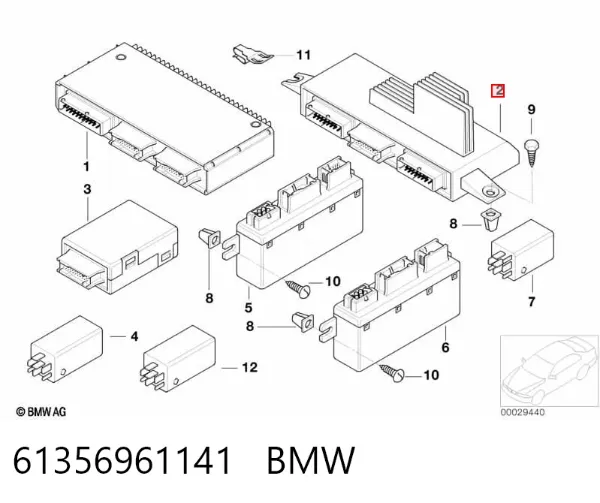Módulo "Interface de diagnóstico" 61356961141 BMW